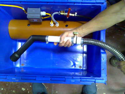 SprayFast Microblower spray handle showing control knob